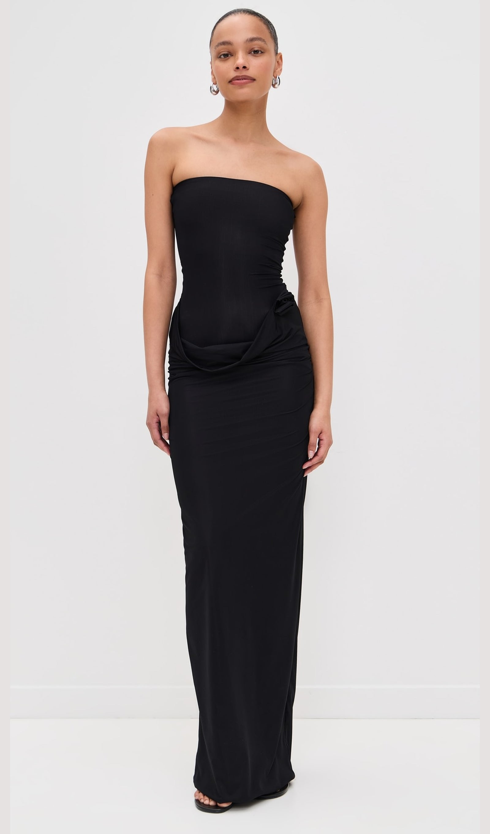 Appliqued Stretch Jersey Maxi Dress