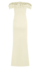 Ruffle Off Shoulder Maxi Dress