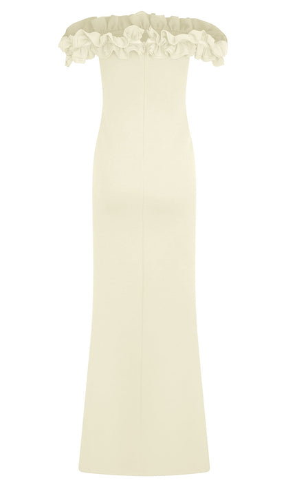 Ruffle Off Shoulder Maxi Dress