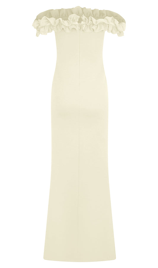 Ruffle Off Shoulder Maxi Dress