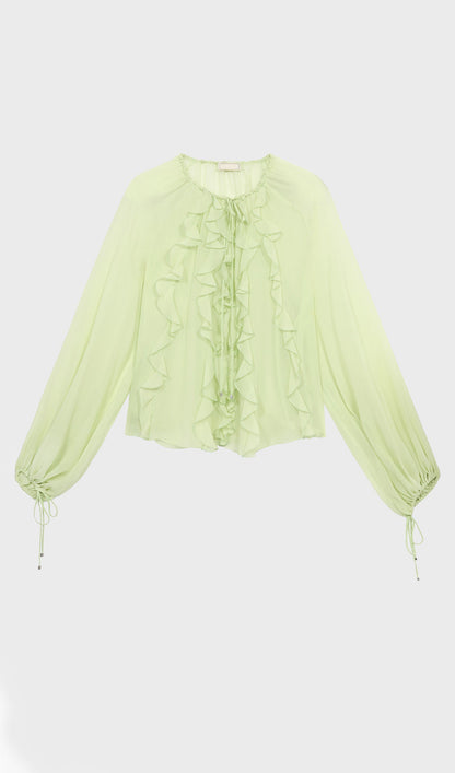 Georgette Blouse With Ruffles