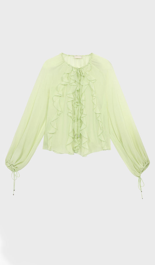 Georgette Blouse With Ruffles