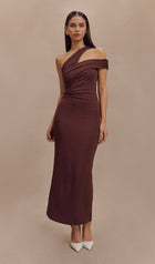 One Shoulder Modal Midi Dress