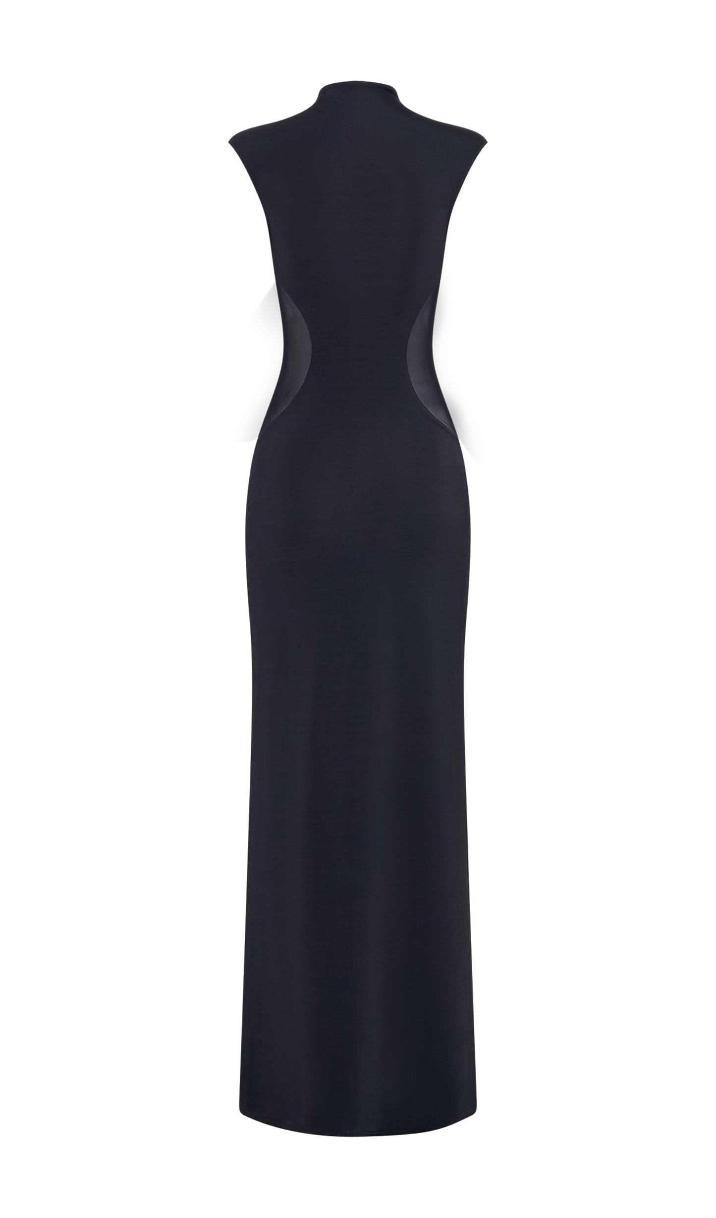 Slinky And Mesh Maxi Dress