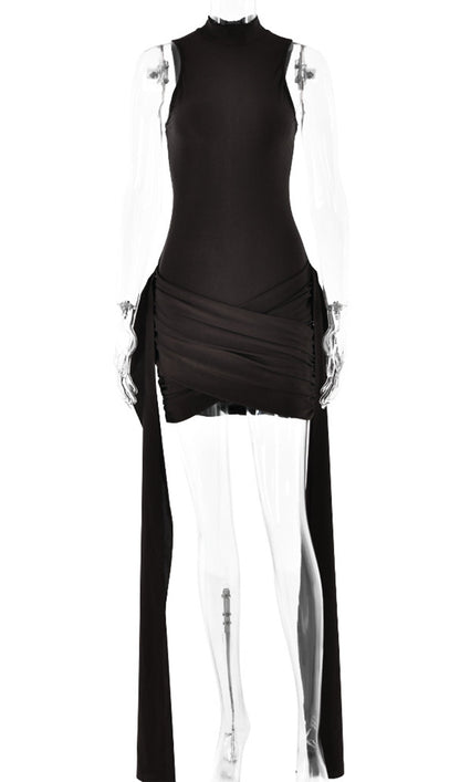 Solid Slinky Mini Dress