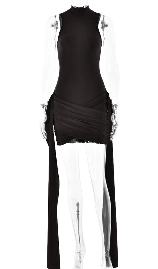 Solid Slinky Mini Dress
