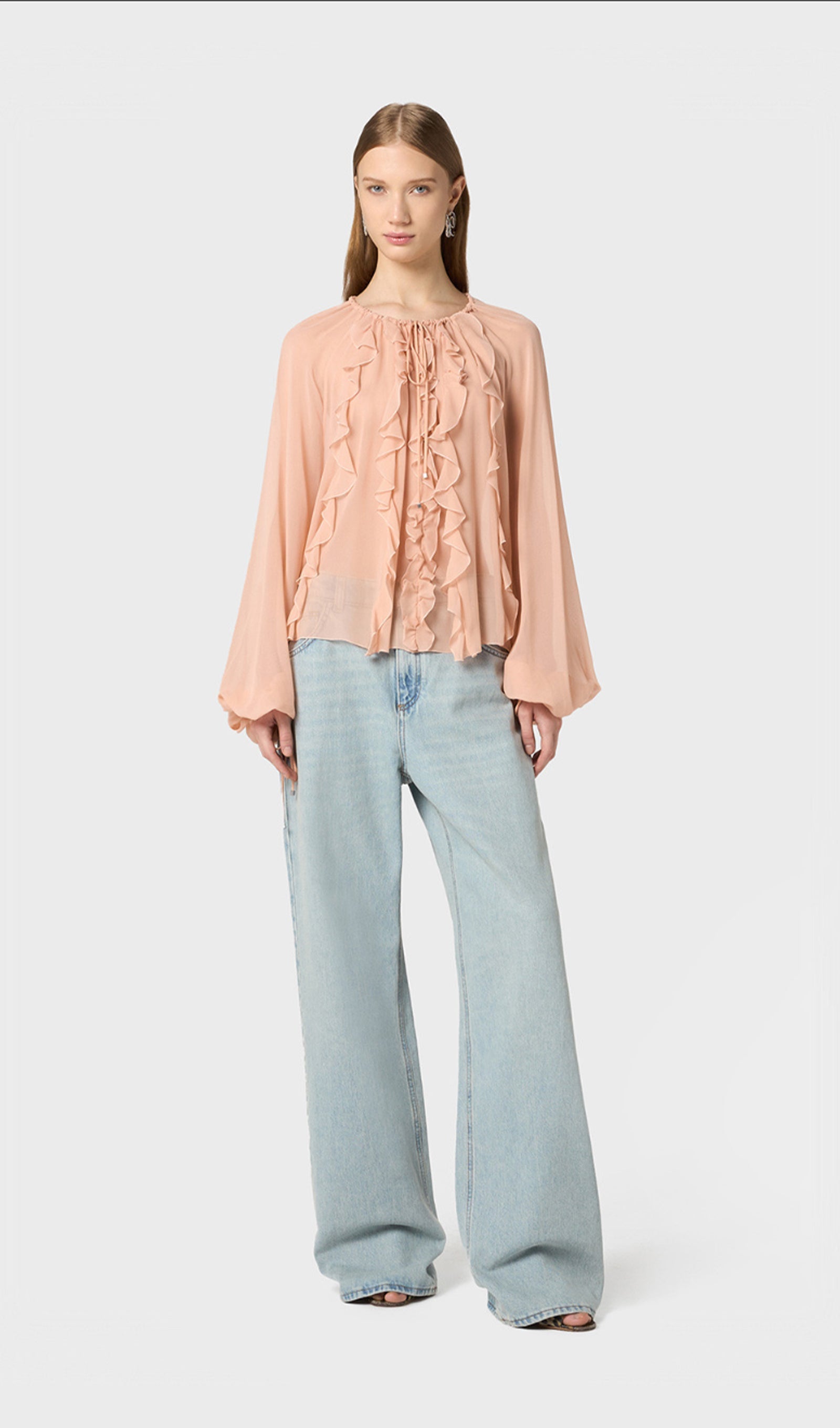 Georgette Blouse With Ruffles