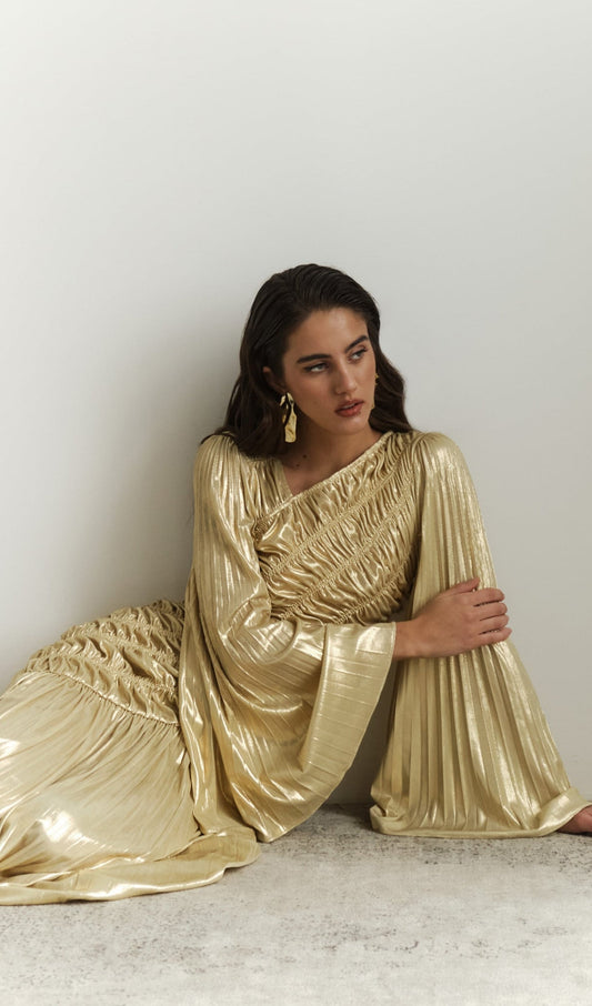 Metallic Maxi Dress