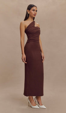 One Shoulder Modal Midi Dress