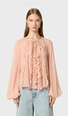 Georgette Blouse With Ruffles