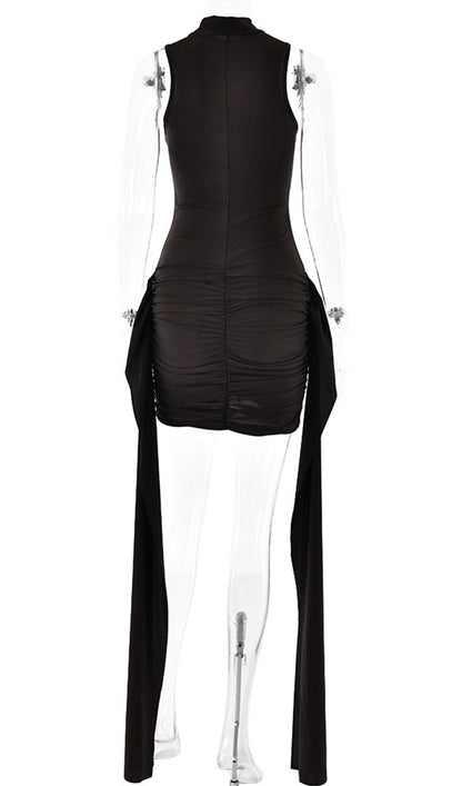 Solid Slinky Mini Dress