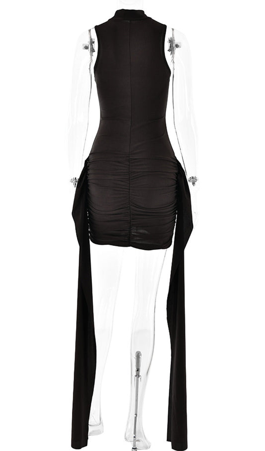 Solid Slinky Mini Dress