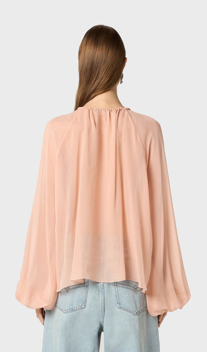 Georgette Blouse With Ruffles