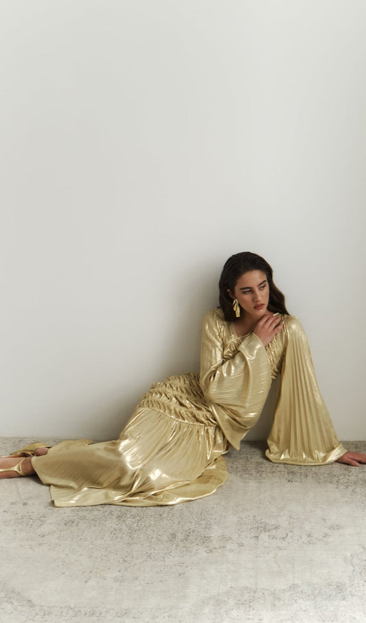 Metallic Maxi Dress