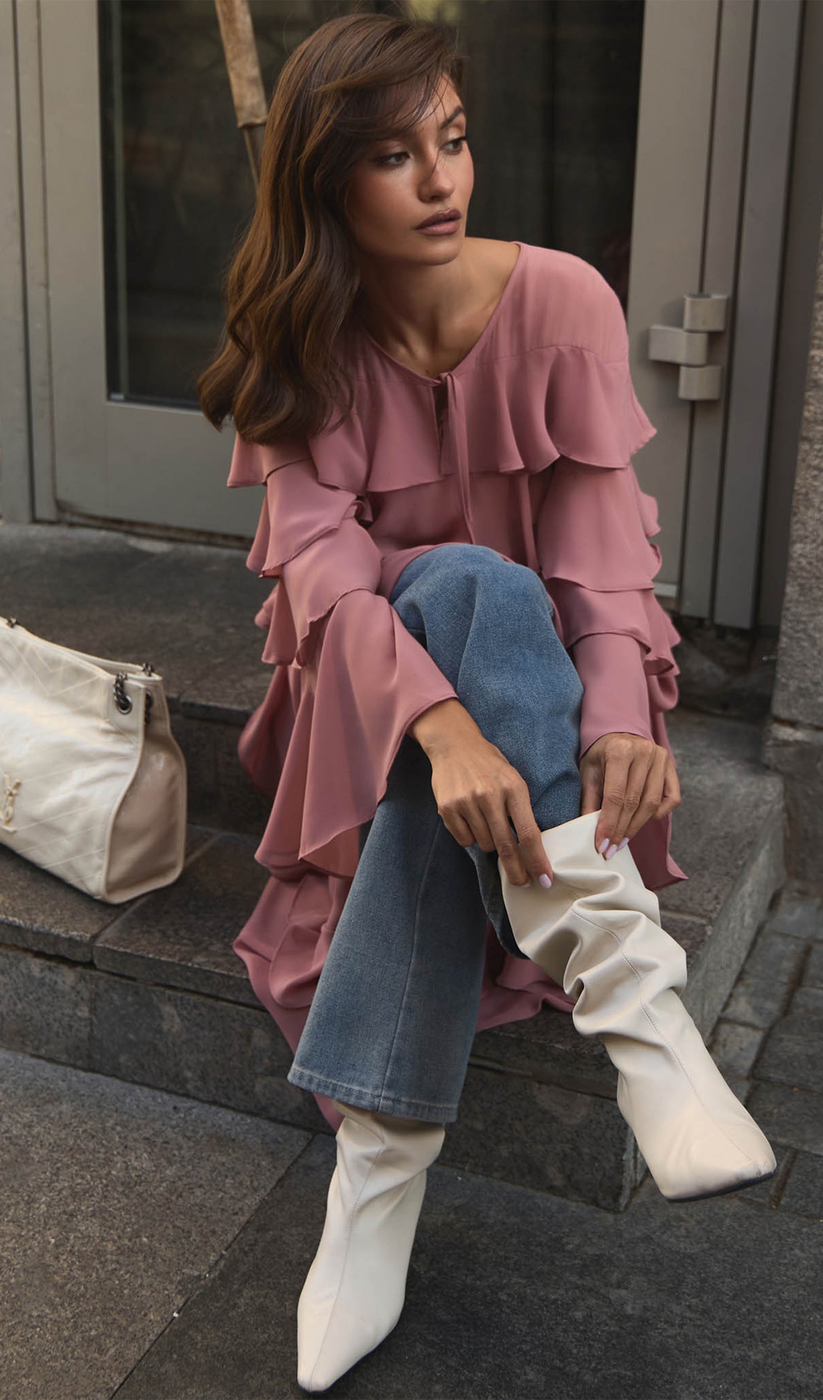 Airy With Ruffles Maxi Dress