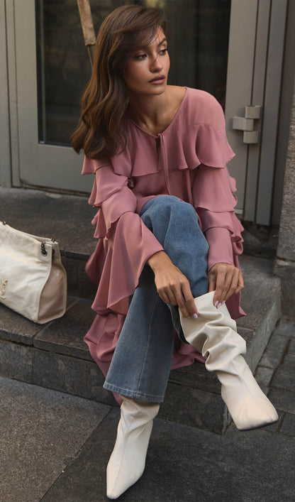 Airy With Ruffles Maxi Dress