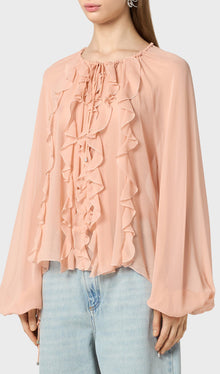 Georgette Blouse With Ruffles