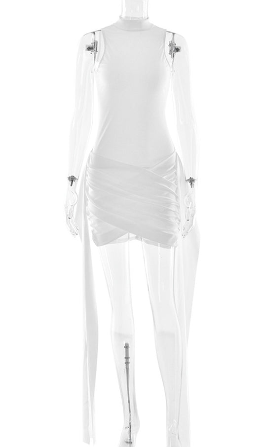 Solid Slinky Mini Dress