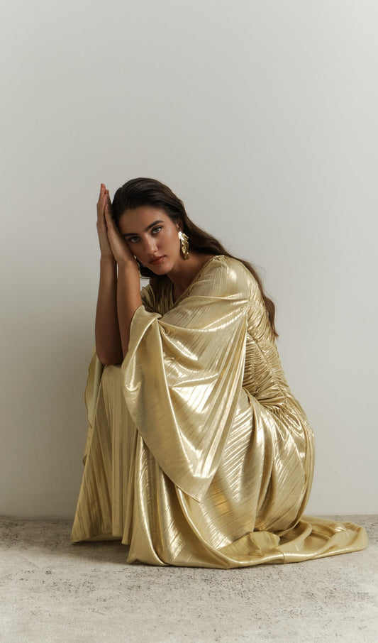 Metallic Maxi Dress
