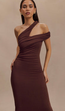 One Shoulder Modal Midi Dress