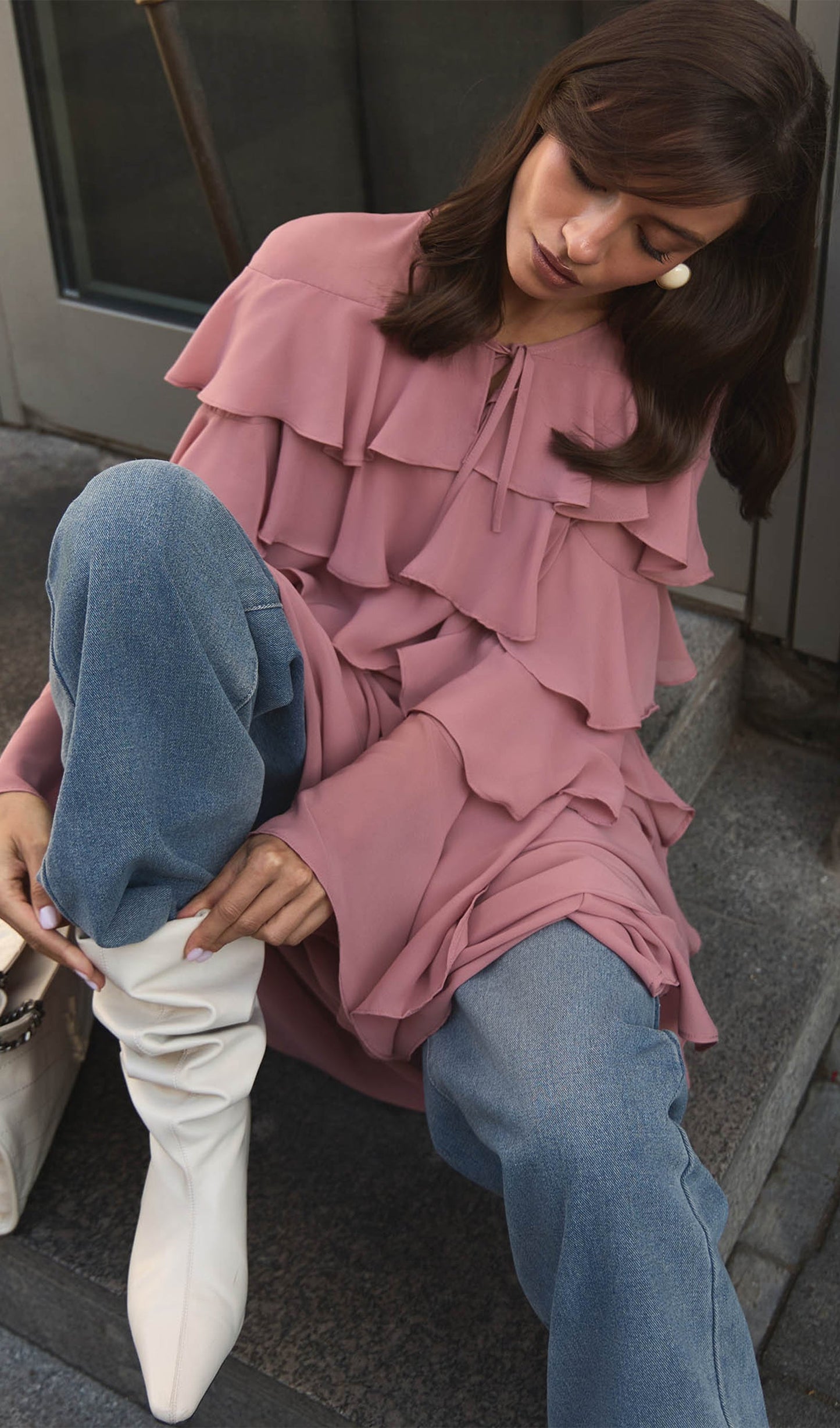 Airy With Ruffles Maxi Dress