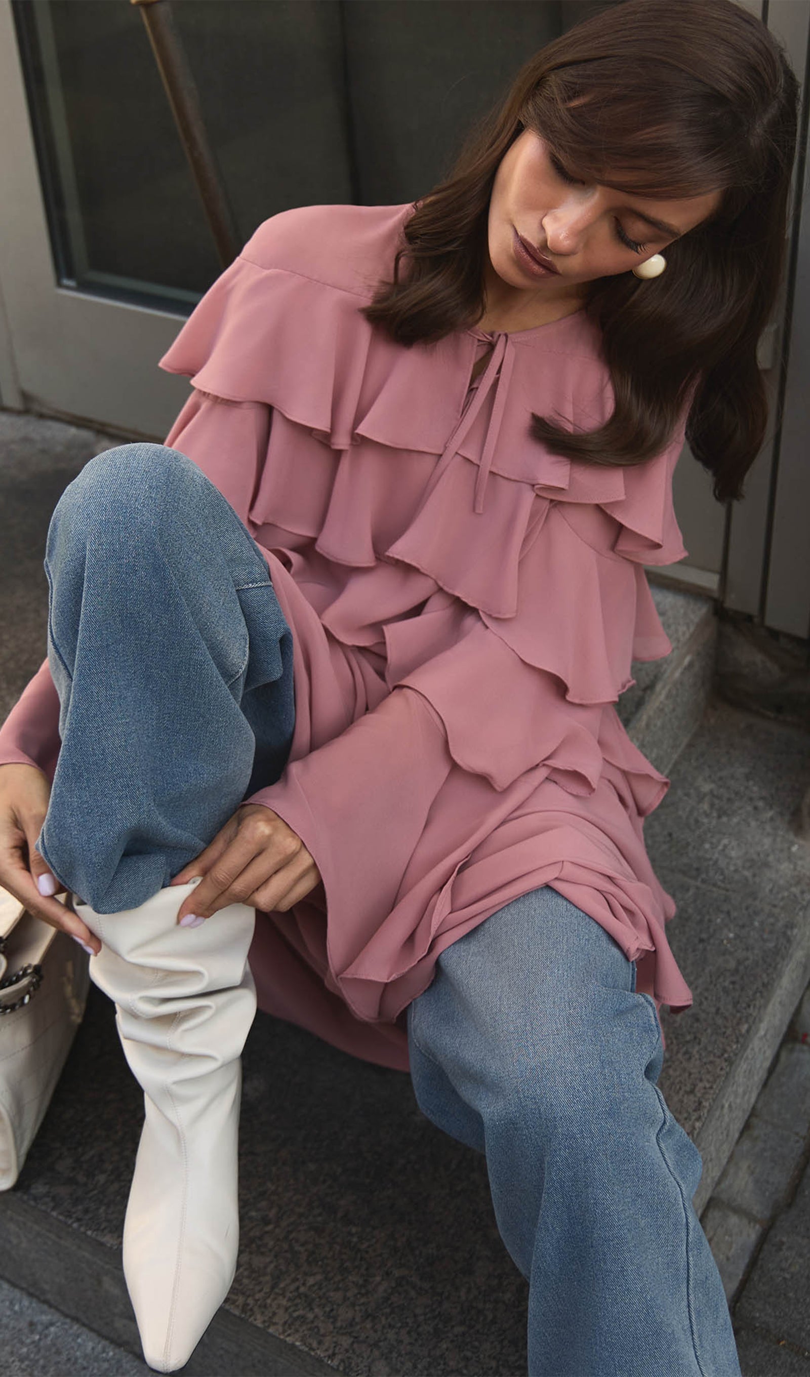 Airy With Ruffles Maxi Dress