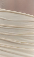 One Shoulder Mesh Maxi Dress