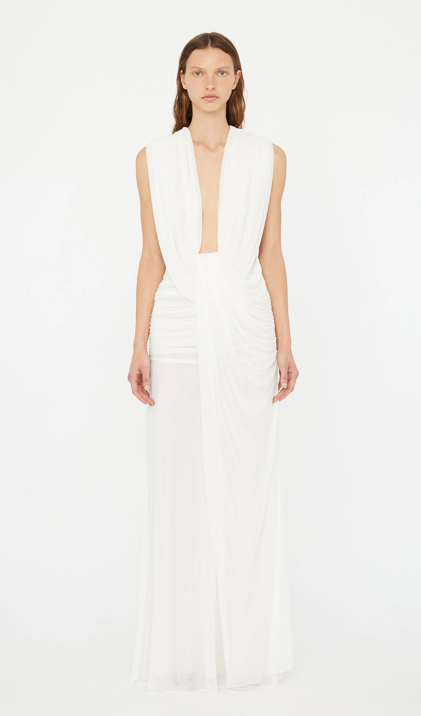 Ripple Drape Maxi Dress