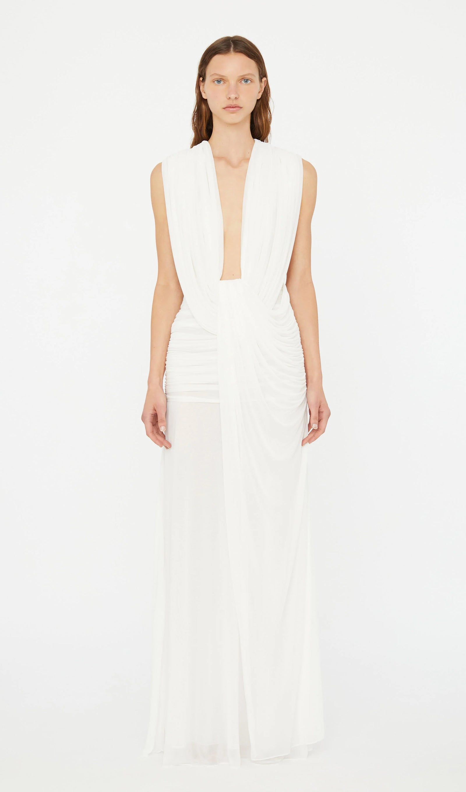 Ripple Drape Maxi Dress