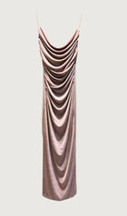 Gathered Draped Maxi Dress