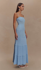 Pointelle Knit Maxi Dress