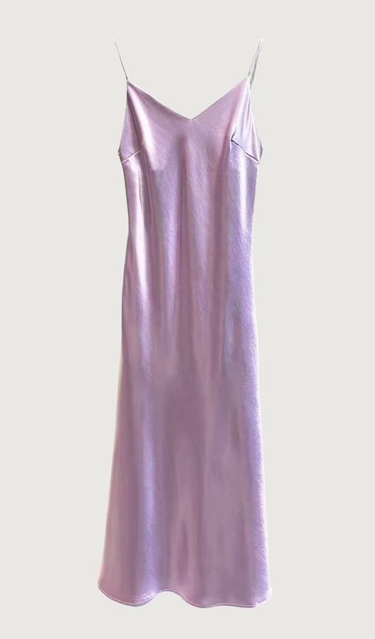 Satin Vest Midi Dress
