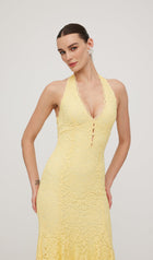 Halter Lace Midi Dress