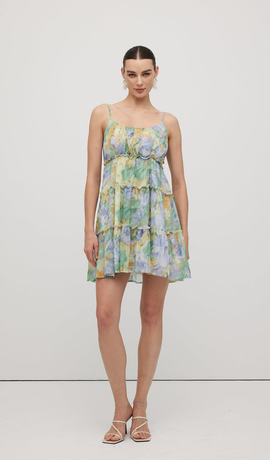 Floral Printed Smocked Mini Dress