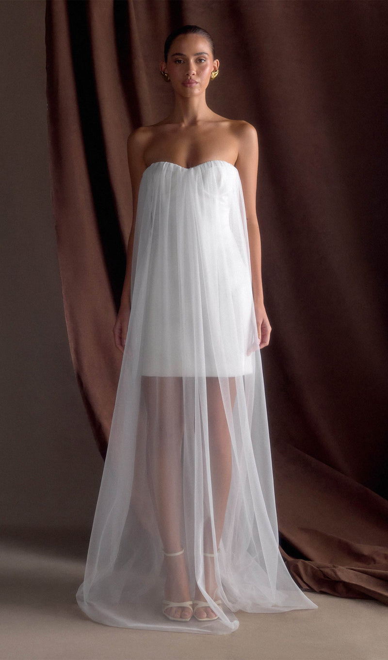 Chiffon Strapless Maxi Dress