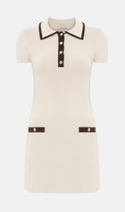 Knitted With Contrast Edge Mini Dress