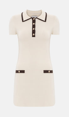 Knitted With Contrast Edge Mini Dress