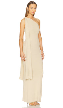 One Shoulder Tie Maxi Dress