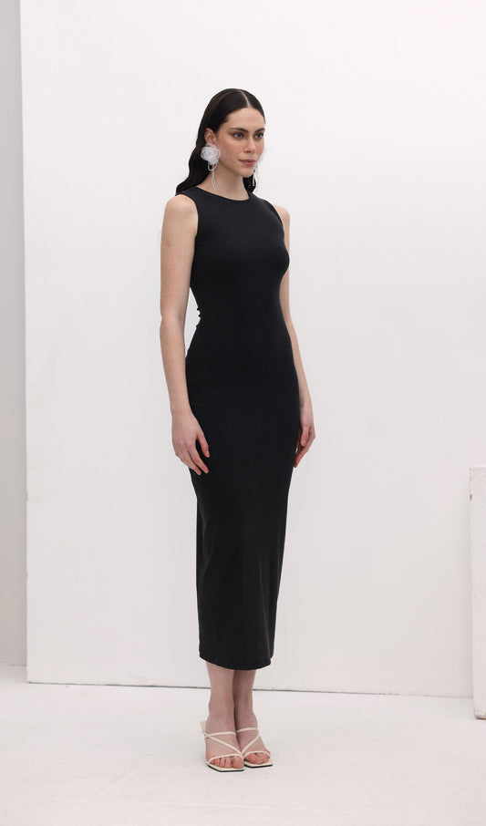 Ribbed Bodycon Midi Dress