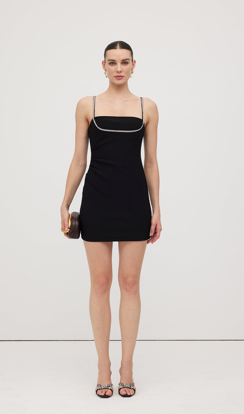 Bandage Diamante Trim Mini Dress