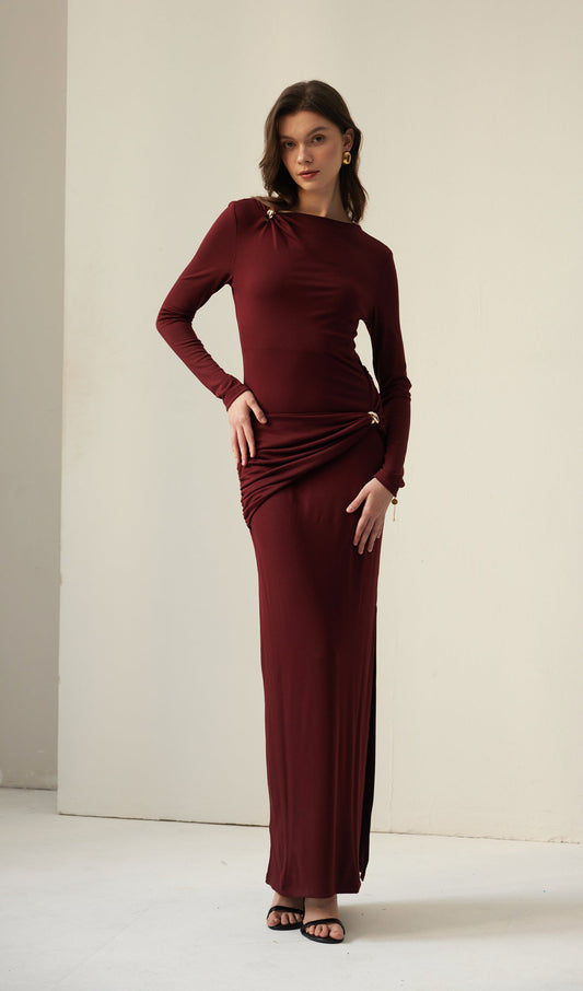 Jersey Seductive Fitted Maxi Dress