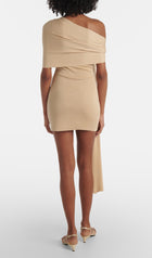 One Shoulder Lace Up Mini Dress