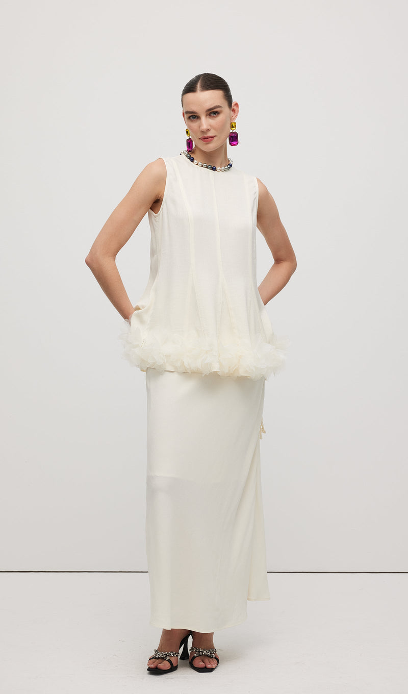 Braided Belted Maxi Skirt