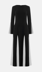 Knitted Triangular Inserts Maxi Dress