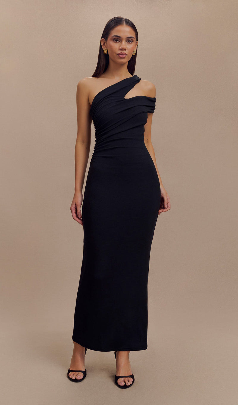 One Shoulder Modal Midi Dress