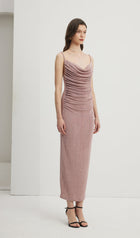 Gathered Draped Maxi Dress