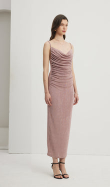 Gathered Draped Maxi Dress