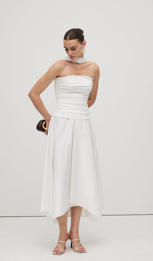 Halter Neck Tube Midi Dress