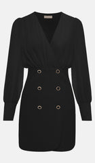 Combo With Wrap Bodice Mini Dress