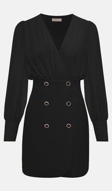 Combo With Wrap Bodice Mini Dress